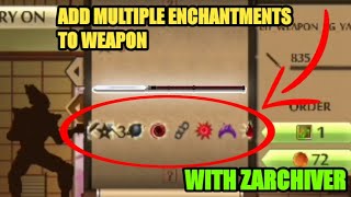 Shadow fight 2 how to ADD MULTIPLE ENCHANTMENTS to weapon using Quickedit and Zarchiver [upl. by O'Shee790]