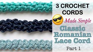 How to CROCHET PERFECT CORD Classic Romanian cord Part 1 [upl. by Garrik]