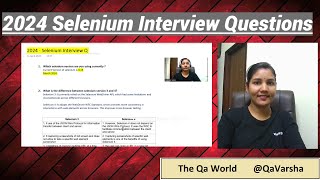 Selenium Automation 13  InEnglish 2024 Selenium Practical Interview Q Diff bw selenium 3 and 4 [upl. by Eitsud]