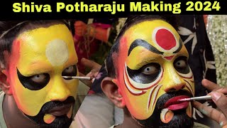 Lalapet Shiva Potharaju Making 2024  Art By Vasu Potharaju  Bonalu Panduga  Old City Boanalu 2024 [upl. by Ettevad]