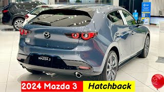 2024 Mazda 3 Hatchback 15L Polymetal Grey  Exterior and Interior Details [upl. by Ahsiele]