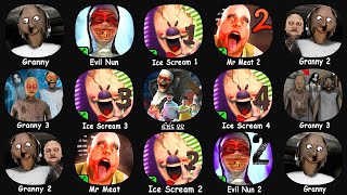 Evil Nun Granny Ice Scream 1 Mr Meat Granny 2 Ice Scream 2 Mr Meat 2 Evil Nun 2 Granny 3 [upl. by Tuinenga]