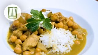 HühnchenCurry mit Kichererbsen und Mango chefkoch [upl. by Akeim]