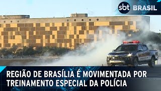 Polícia do Senado realiza treinamento com granadas em Brasília  SBT Brasil 310824 [upl. by Nnairam]