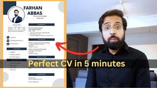 How to make Perfect CV in 5 minutes  Canva [upl. by Irik215]