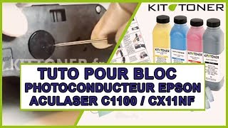 Réinitialisation du bloc photoconducteur Epson Aculaser C1100CX11NF [upl. by Ahsier894]