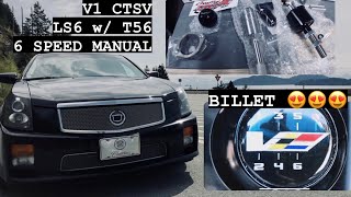 V1 CTSV GETS BILLET SHORT THROW SHIFTER amp POLY BUSHINGS 💥 [upl. by Nivonod]