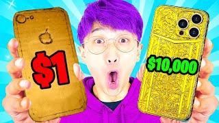 REVIEWING 1 vs 10000 IPHONE CAN YOU GUESS THE PRICE OF THESE CRAZY IPHONE PRODUCTS [upl. by Yuk]