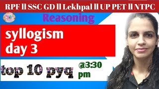 Syllogism day 3  REASONING [upl. by Weatherby]