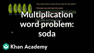 Liters of soda for the party  Multiplication and division  3rd grade  Khan Academy [upl. by Piefer]