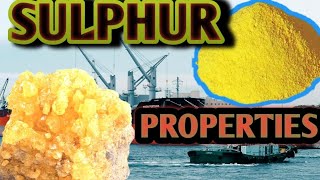 CARRYING SULPHUR ON SHIPS  BULK CARRIER [upl. by Perkoff]