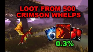 500 CRIMSON WHELPLINGS WOW CLASSIC TINY CRIMSON WHELPLING amp FLAME SACK GOLD FARM [upl. by Risay54]