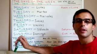 Dias de la semana en ingles y su correspondencia planetaria  Curso de Ingles 35 [upl. by Aurilia849]