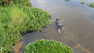 Hermosa tarde de pesca con cordel de mano y arpon guabinas y mojarras cocinando en caldo [upl. by Keating860]