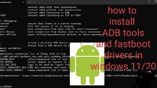 How To Download And Install ADB Tools And Fastboot Drivers ON Windows1110 [upl. by Fleming]