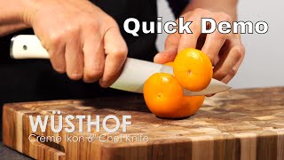 WUSTHOF Creme Ikon 6 Inch Chef Knife  Quick Demo [upl. by Hungarian]