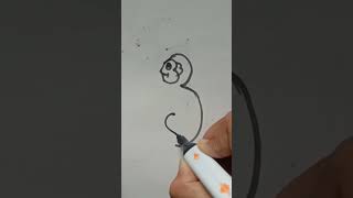 Easy monkey drawing drawing art shorts youtubeshorts easydrawing [upl. by Eniamreg]