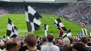 Newcastle Vs Leicester Wor Flags Blaydon Races Hey Jude and Local Hero 170422 at St James Park [upl. by Buhler834]