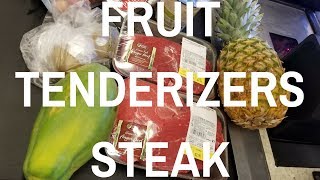 Best way tenderize steak tenderizing fruit kiwi pineapple papaya Harry Soo seasoning [upl. by Ddal942]