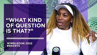 Venus Williams hilarious reaction to journalists Wimbledon question shorts [upl. by Aitat]