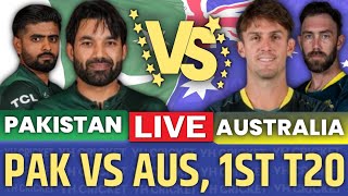 pakistan vs australia live match score  pak vs aus live 1st t20 match today [upl. by Bolme816]