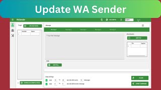 How to Update WA SENDER [upl. by Warrin]