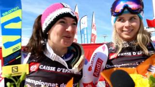 Ski alpin championnats de France aux Menuires  les trois reines de la descente [upl. by Garnette]