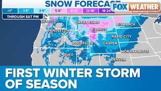 First Major Winter Storm Of Season Targets Northern Tier Of US [upl. by Bruis]