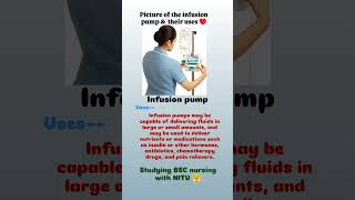 Picture of the infusion pump amp their uses anm gnm medical hospital bscnursing medicalstudent [upl. by Coit]