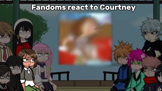 Fandoms React to Courtney  Play in 2x speed  Read desc ⭐️ [upl. by Lokin926]