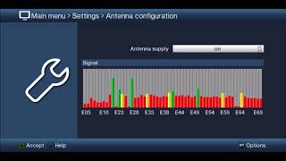 TechniSat Digipal T2 HD  Antenna Configuration Menu [upl. by Tija]