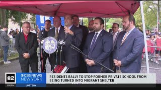 Staten Island leaders sue over proposed asylum seeker shelter [upl. by Adnirak948]