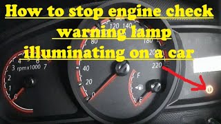 How to stoprepair engine check warning lamp illuminating on a car [upl. by Wilton]