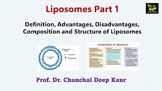 Liposomes part 1 Definition Advantages Disadvantages Composition and Structure of Liposomes [upl. by Nivets]