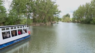 En barco por el Canal de Castilla en la provincia de Palencia  Escápate de viaje [upl. by Horter160]