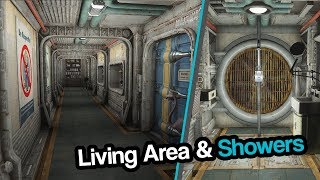 Fallout 4 Vault VII  Living Quarters amp Showers [upl. by Willabella]