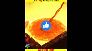 Lava Vs Bulletproof Glass shorts whatif uniqueexperiment मजेदार [upl. by Tony]