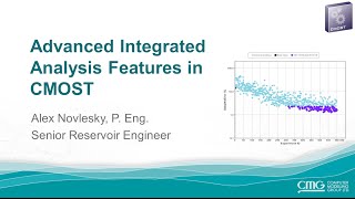 CMG Webinar Advanced Integrated Analysis Features in CMOST [upl. by Timon]