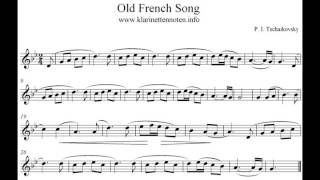 Old French Song Tschaikowsky Play Clarinet [upl. by Nevaj]