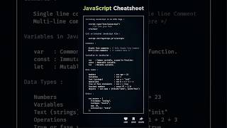 Javascript Cheatsheet🧑‍💻 coding programming javascript js htmlcssjs cheatsheet html css cpp [upl. by Roze]