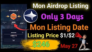 Mon Protocol Airdrop Guide  Mon Protocol Airdrop Listing Date [upl. by Newlin915]