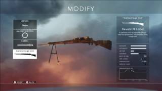 Battlefield 1 Sniper Skin Collection Showcase [upl. by Tnarg]