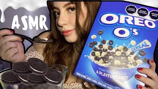 ASMR MUKBANG  COMIENDO cereal de OREO CON LECHE  MUY CRUJIENTE CRUNCHY Fher ASMR [upl. by France]