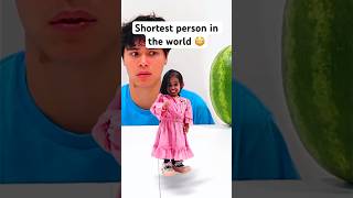 Shortest person in the world 😳 funny shorts thanghahatv [upl. by Pollak]