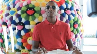 Life on Neptunes Pharrell  A tour of his artfilled Miami home  W Magazine [upl. by Naraj]