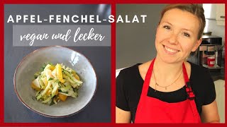 ApfelFenchelSalat  Günstige vegane Rezepte  Einfach  Lecker  Koch vegan [upl. by Carbo]