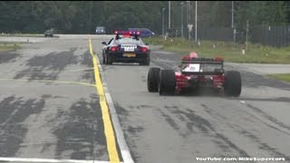 Ferrari F1 F93A exJean Alesi at military airport Volkel  V12 SOUNDS [upl. by Saduj]