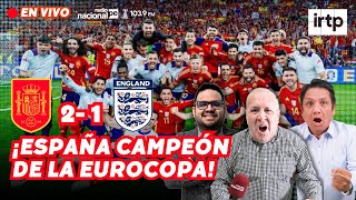 21 ESPAÑA VS INGLATERRA EN VIVO ESPAÑA CAMPEÓN DE EURO 2024 PARTIDO FINAL EUROCOPA 2024  GOLES [upl. by Annaes]