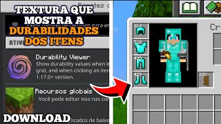 Atualizou TEXTURA que MOSTRA a DURABILIDADE dos ITENS Minecraft PE 119120 MCPE e Bedrock [upl. by Aiuoqes]