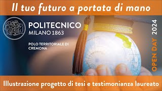 Illustrazione progetto di tesi e testimonianza laureato  Open Day 2024 [upl. by Jarid442]